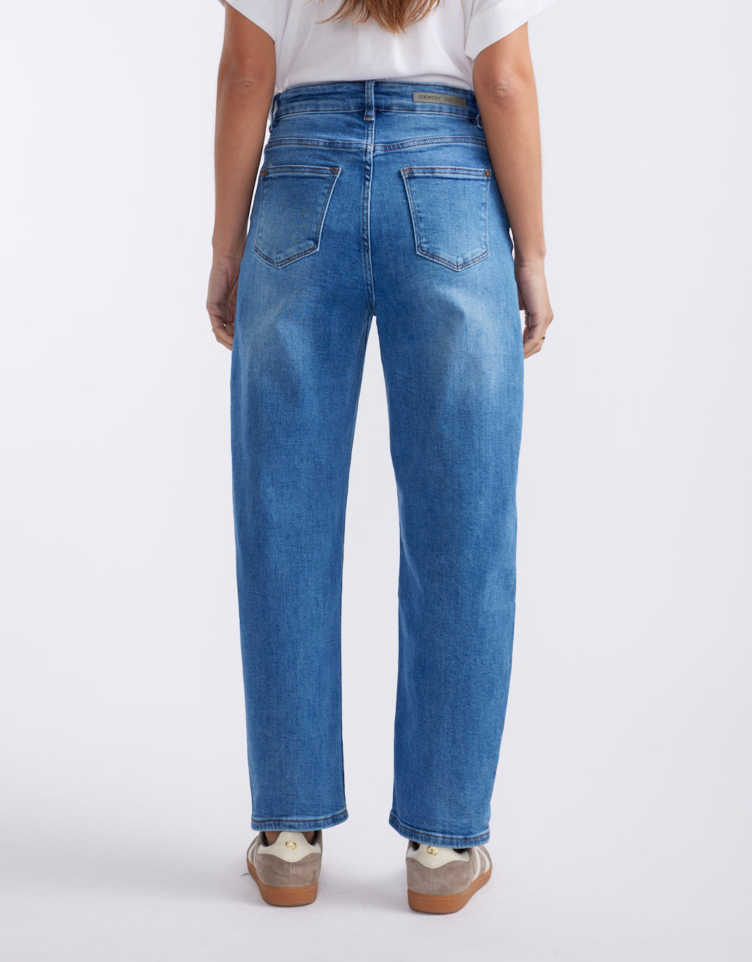 Country Denim Harper Stretch Mum Barrel Jean (Mid Wash)