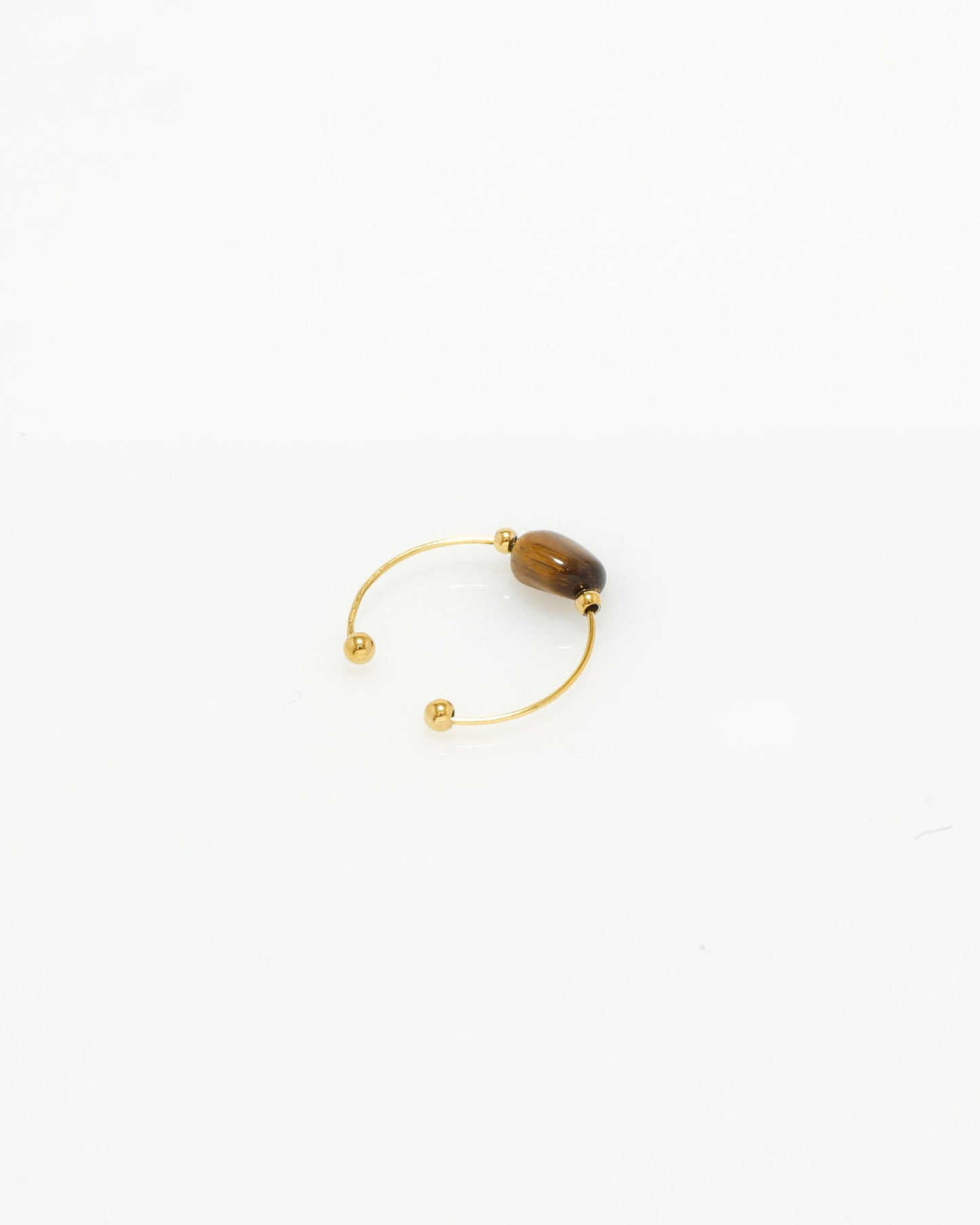 Heychic Tiger Eye Stone Ring (Gold)