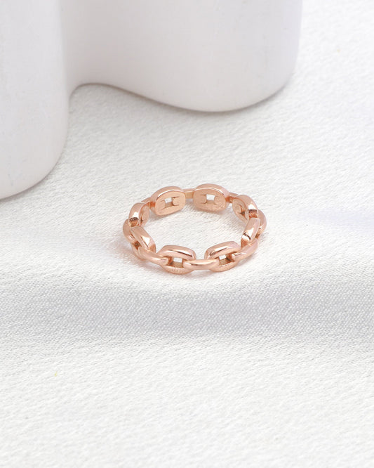 Heychic Rosalie Rose Chain Ring (Gold)