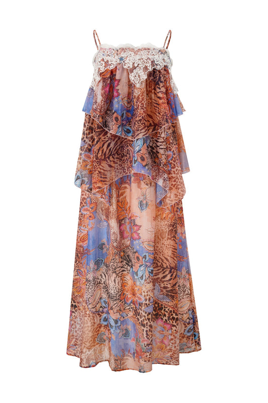 HEYCHIC Savanna Soul Maxi Dress (Blue)