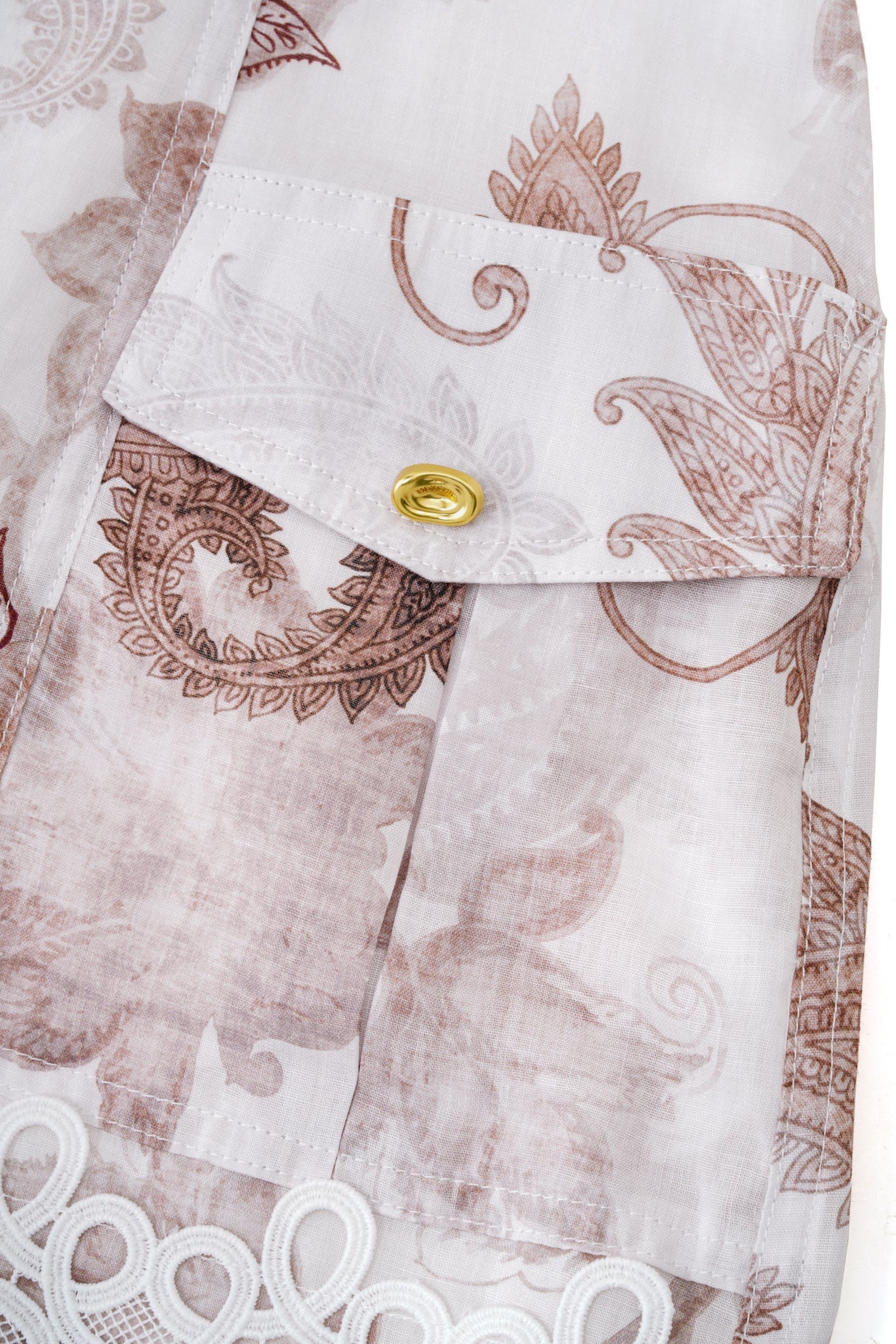 HEYCHIC Earth Paisley Shorts (Brown)