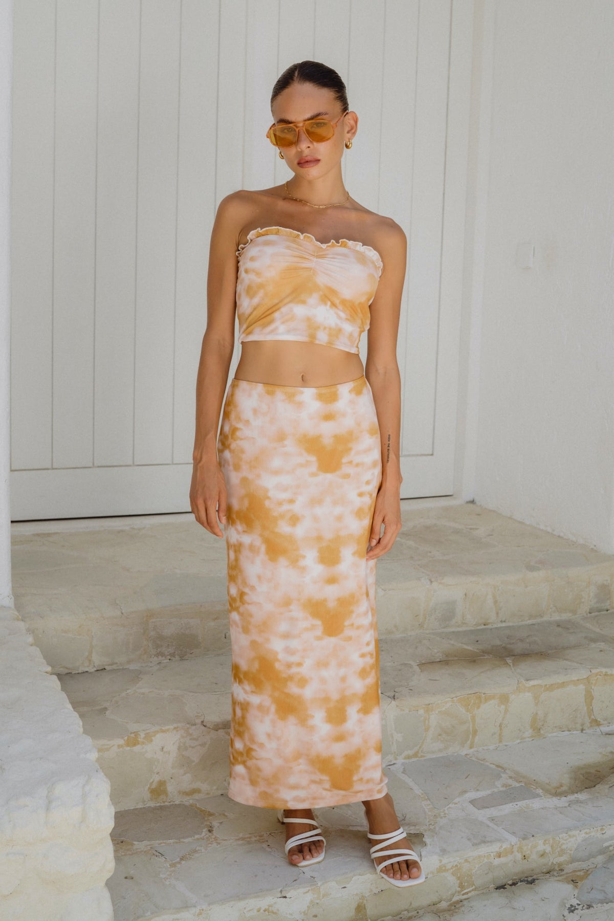 Heychic Isabela Tie Dye Mesh Tube Top (Yellow)