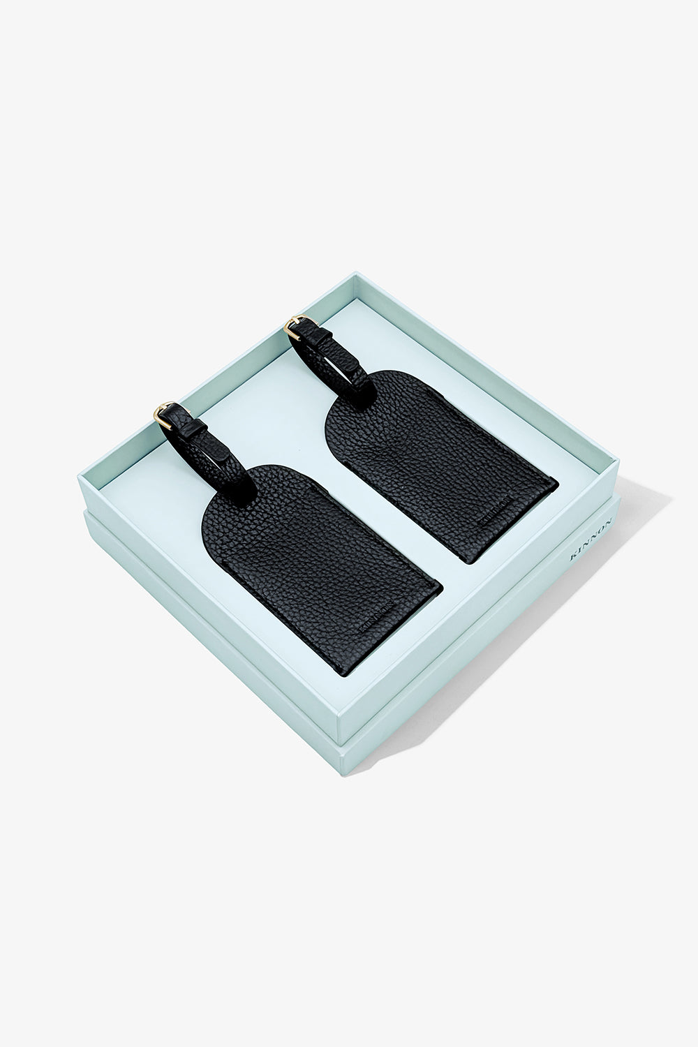 KINNON HALE LUGGAGE TAG DUO WITH GOLD HARDWARE (Black)