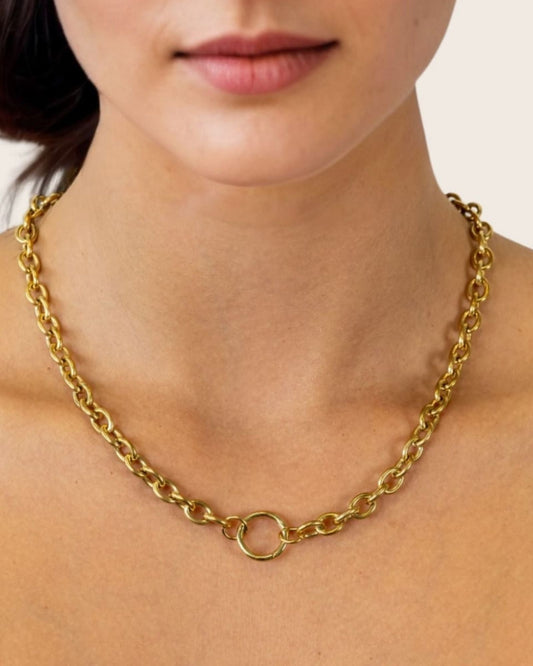 LAVANA Halo Gold Charm Necklace