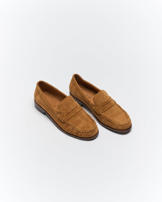Walnut Melbourne Hawk Leather Loafer (Tan Suede)