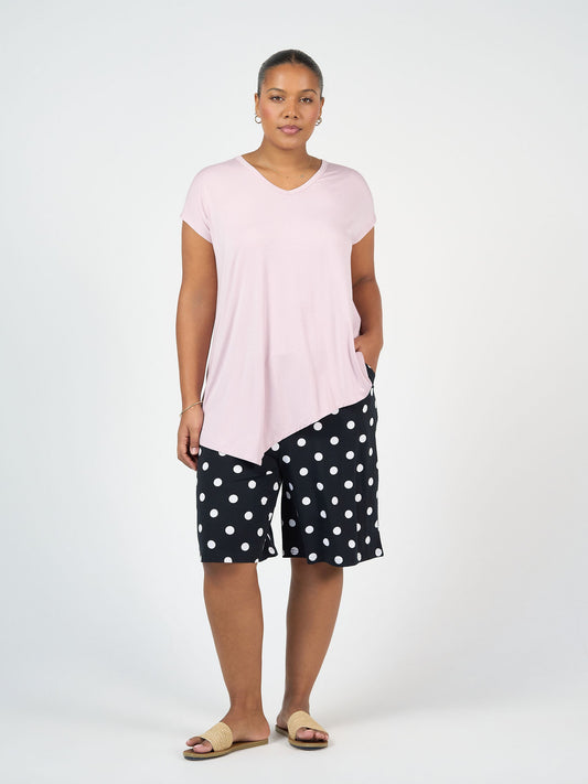 Lou Lou Simone Wide Leg Bamboo Shorts (Polka Dot)