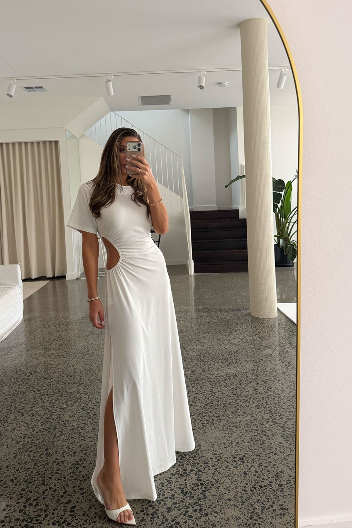Image of Dresses. Productname: SNDYS MONOLA MAXI DRESS in Off White colour by brand - SNDYS