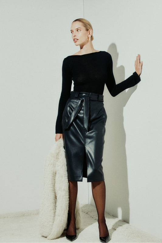 Infinite Limits Paperbag Skirt (Black)