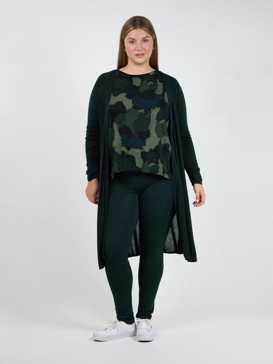 Lou Lou Quatro Cashmere/Bamboo Duster Jacket (Dark Green)