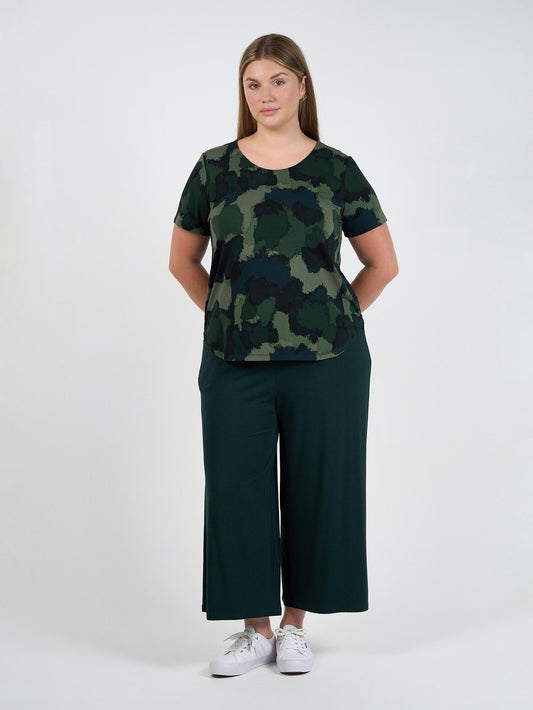 Lou Lou Janis Short Sleeve Bamboo T-Shirt Print (Camouflage)
