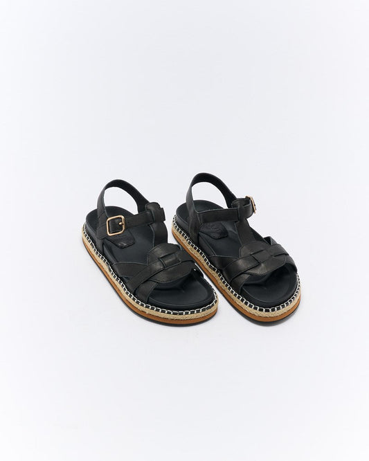 Walnut Melbourne Indigo Leather Sandal (Black)