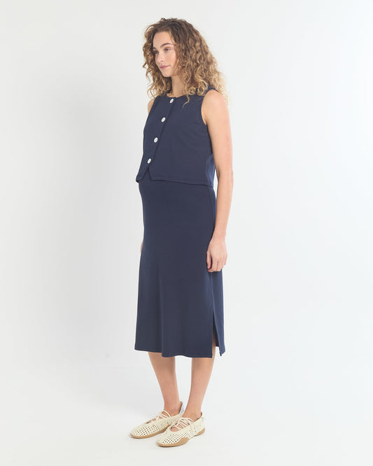 Soon Maternity Isla Soft Rib Feeding Dress