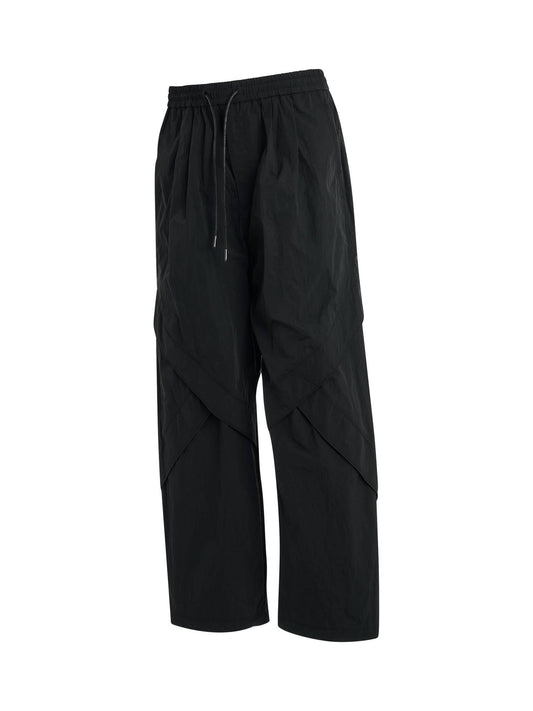 JUUNJ Nylon Piped Pants (Black)