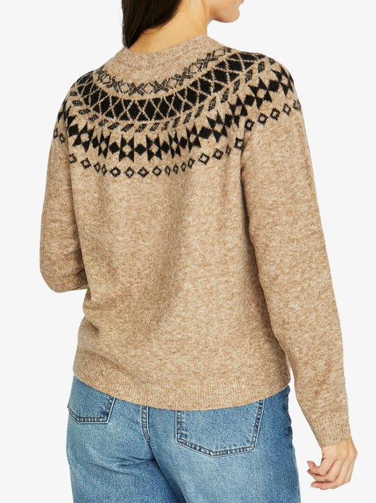 Jump Jacquard Pullover (Camel)