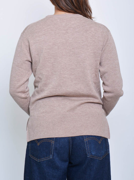 JAMES MELBOURNE CREW NECK KNIT (Cobblestone)