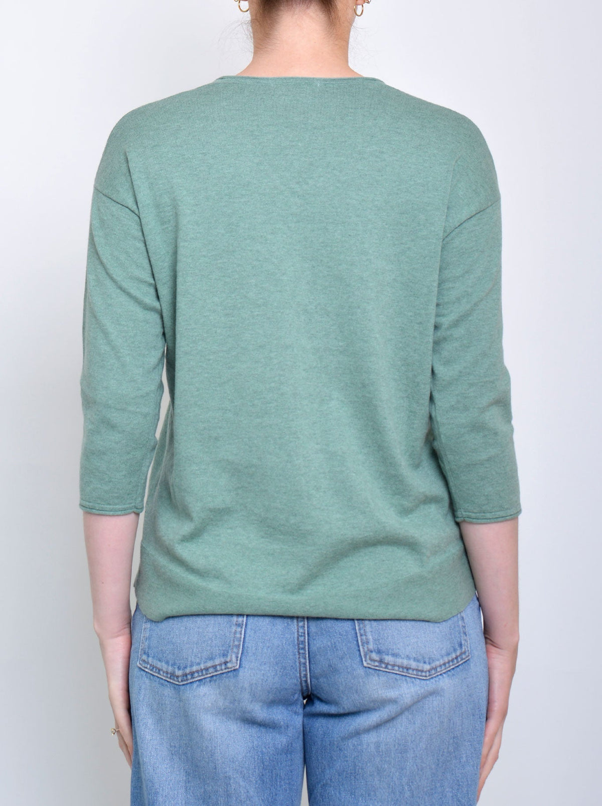JAMES MELBOURNE VEE NECK 3/4 SLEEVE KNIT (Orange)