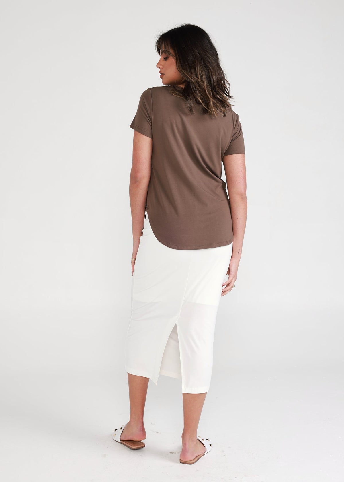 Lou Lou Janis Short Sleeve Bamboo T-Shirt (Chocolate)