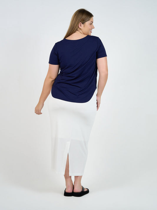 Lou Lou Janis Short Sleeve Bamboo T-Shirt (Navy)
