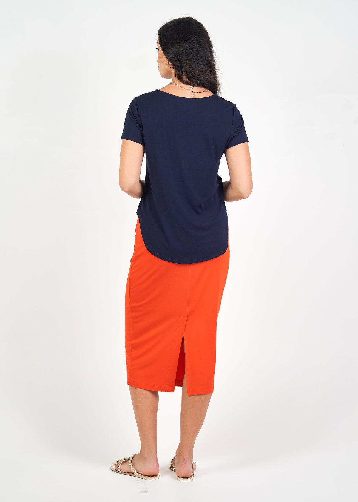 Lou Lou Janis Short Sleeve Bamboo T-Shirt (Navy)