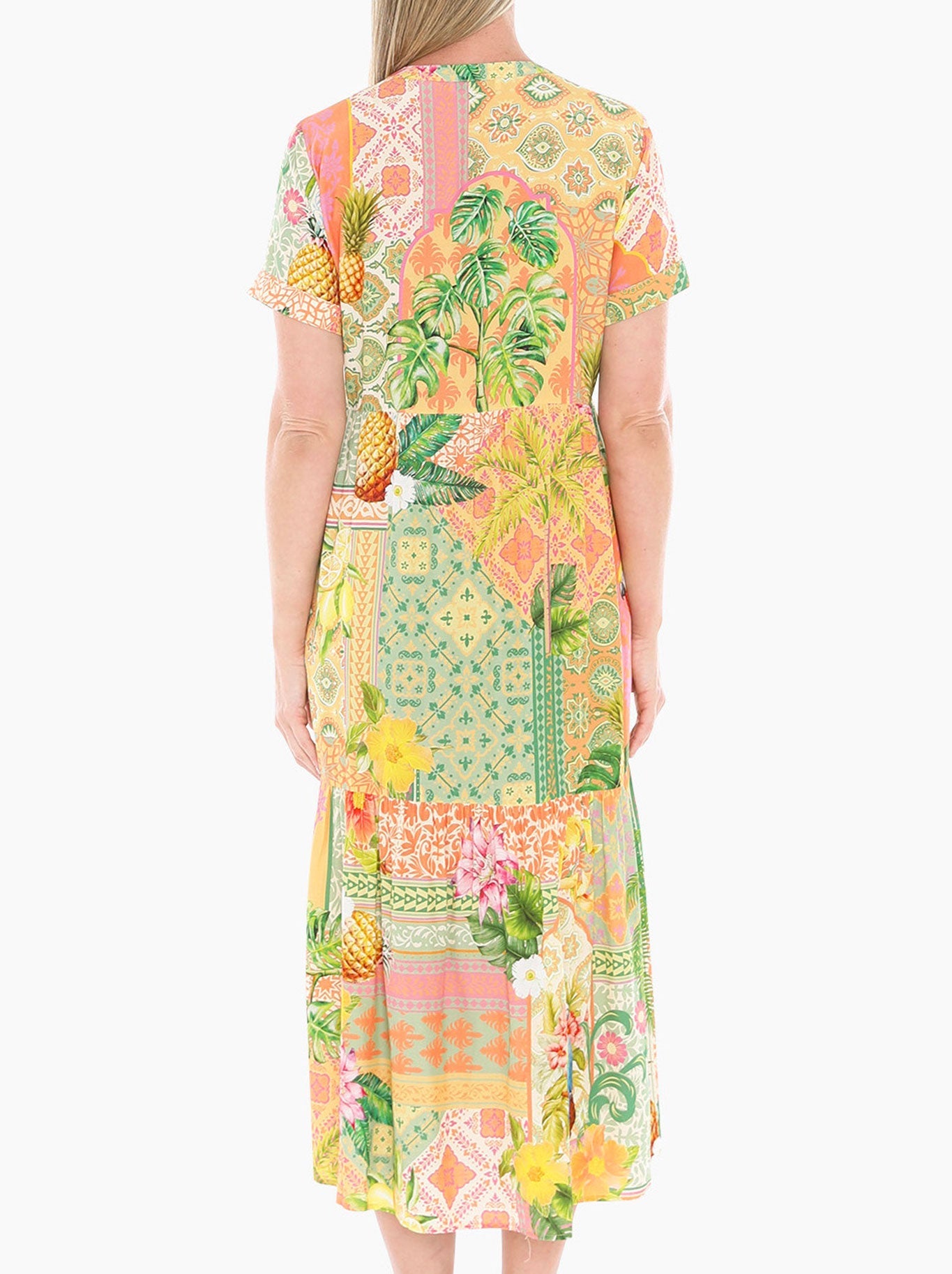 Jump Pina Colada Tiered Dress (Multi)