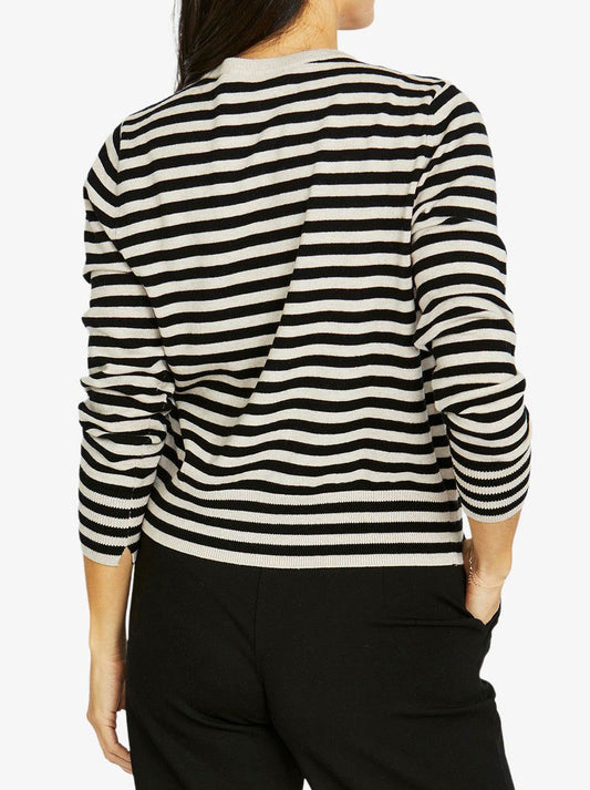 JUMP MONO STRIPE CARDI (Black/Barley)