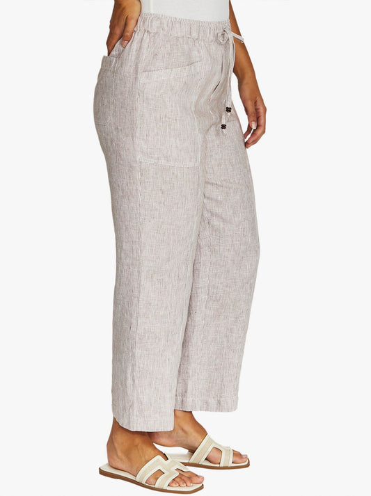 JUMP CORE STRIPE DRAWSTRING PANT (Chestnut/White)