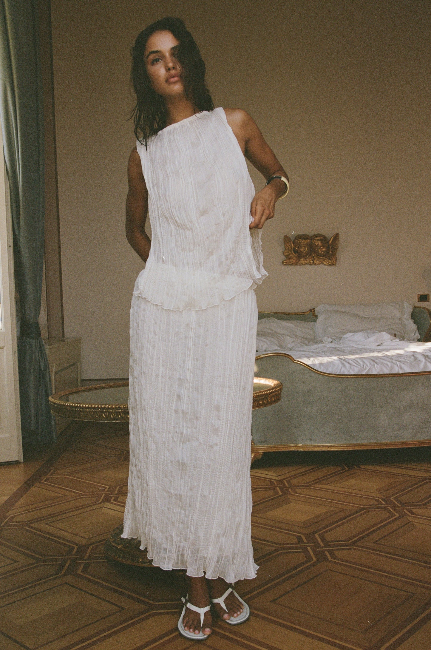 Kea Midi Skirt (Cream)