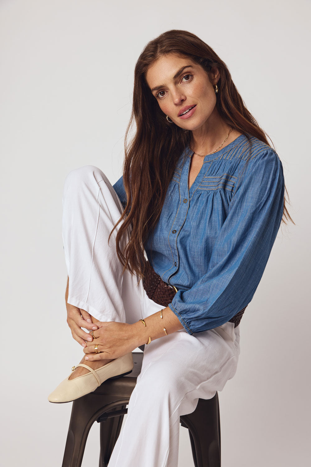 Image of Shirts. Product name - IBSA Kentucky Shirt Light in Light colour by brand - I.B.S.A
