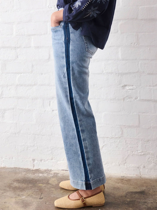 KIREINA FREYA SIDE PANEL JEANS (Waterfall)