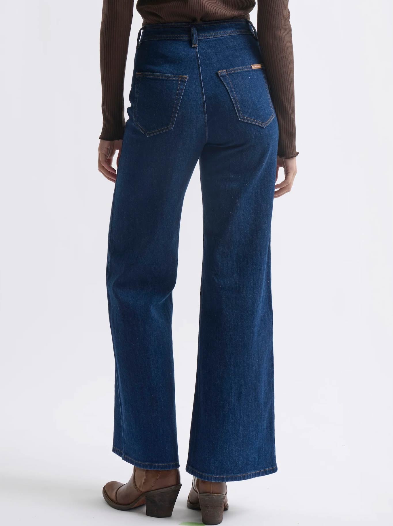 KIREINA HARPER LEATHER POCKET JEAN (Palisade Blue)