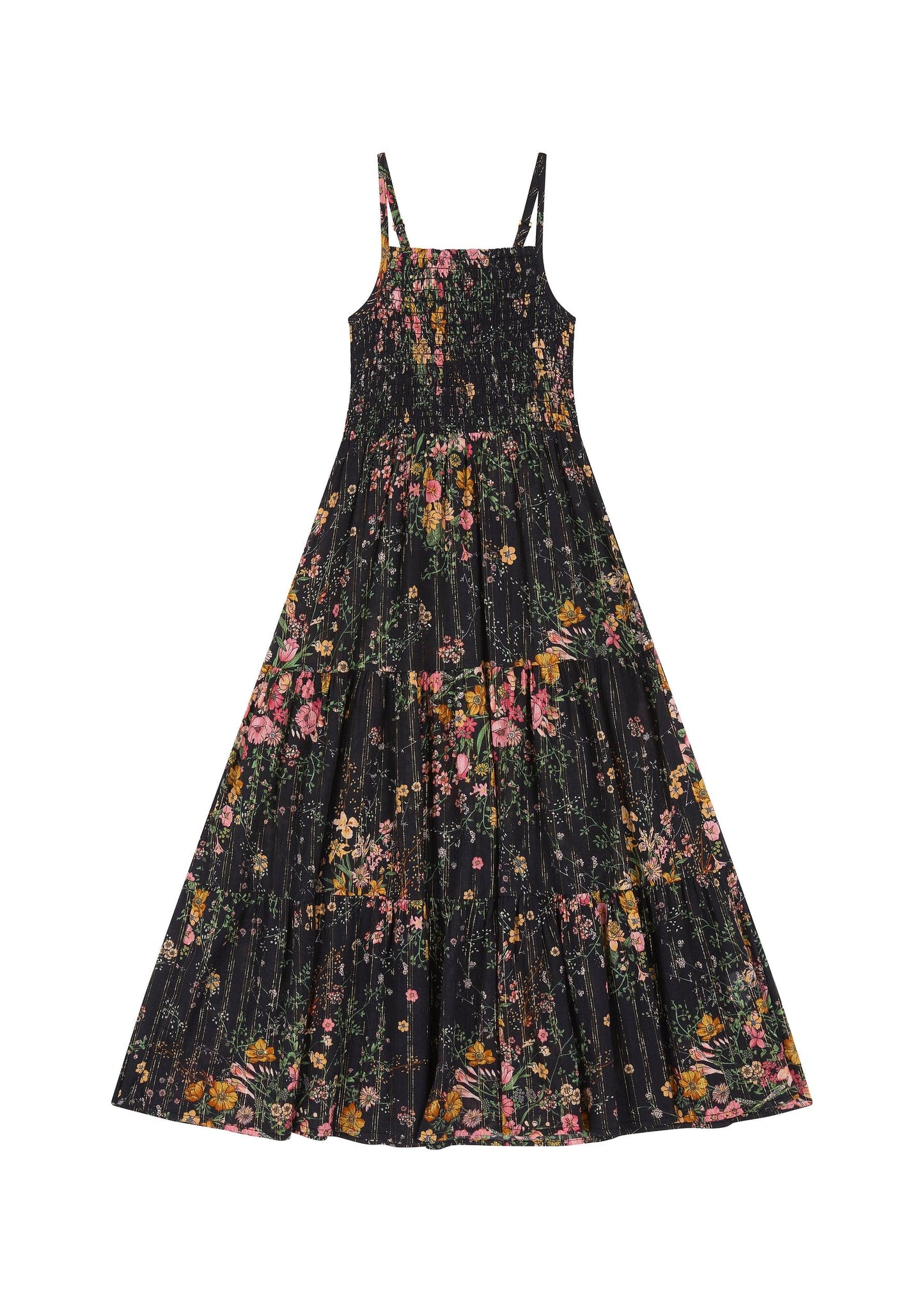 LITTLE AUGUSTE Sweetheart Maxi Dress (Black)