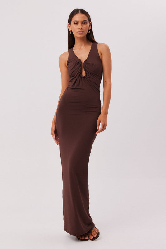SNDYS LARA MAXI DRESS (Chocolate)