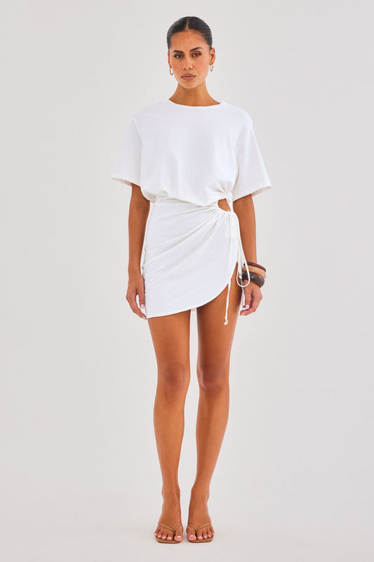 SNDYS LOLA MINI DRESS (White)