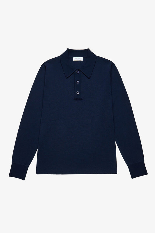 Anthony Squires Heavy weight L/S polo (Blue)