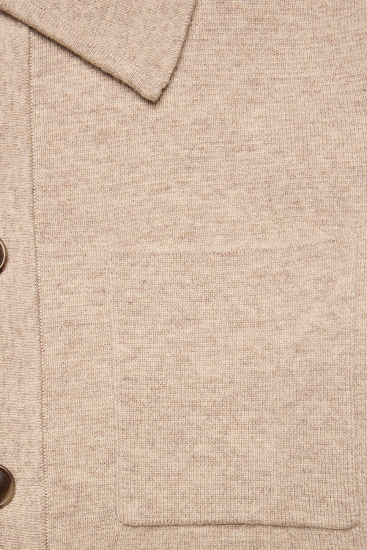 Anthony Squires Heavy weight cashmere blend cardigan (Fawn)