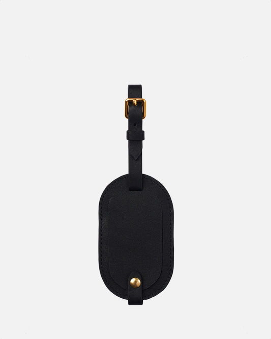 Isla Round Luggage Tag Nappa Leather (Black)