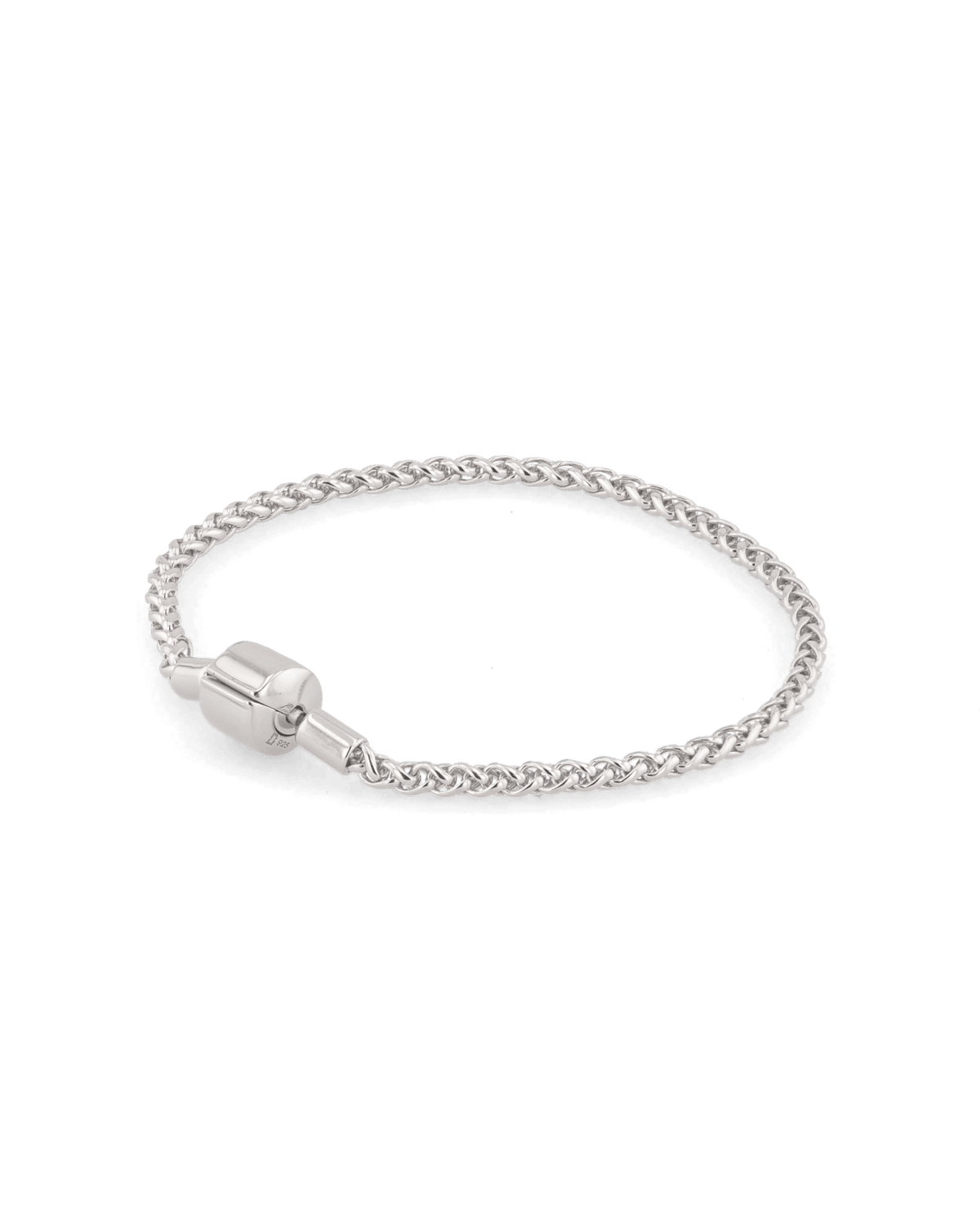 LAVANA La Mode Silver Wheat Chain Bracelet