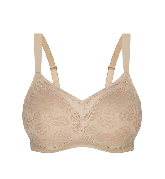 Triumph Lacy Wirefree Minimiser (New Beige)