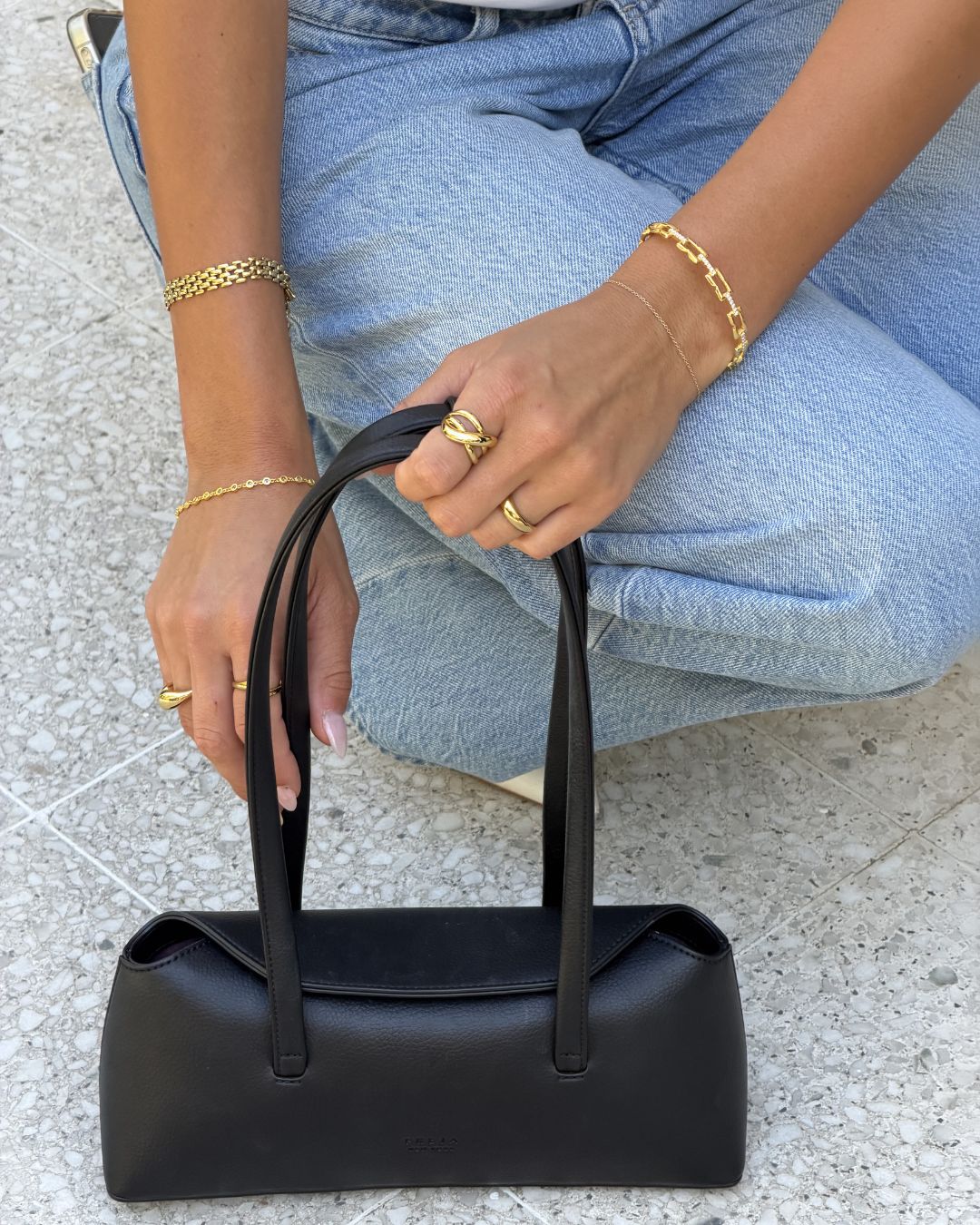 LAVANA Large Illuminate Gold Diamond Bracelet