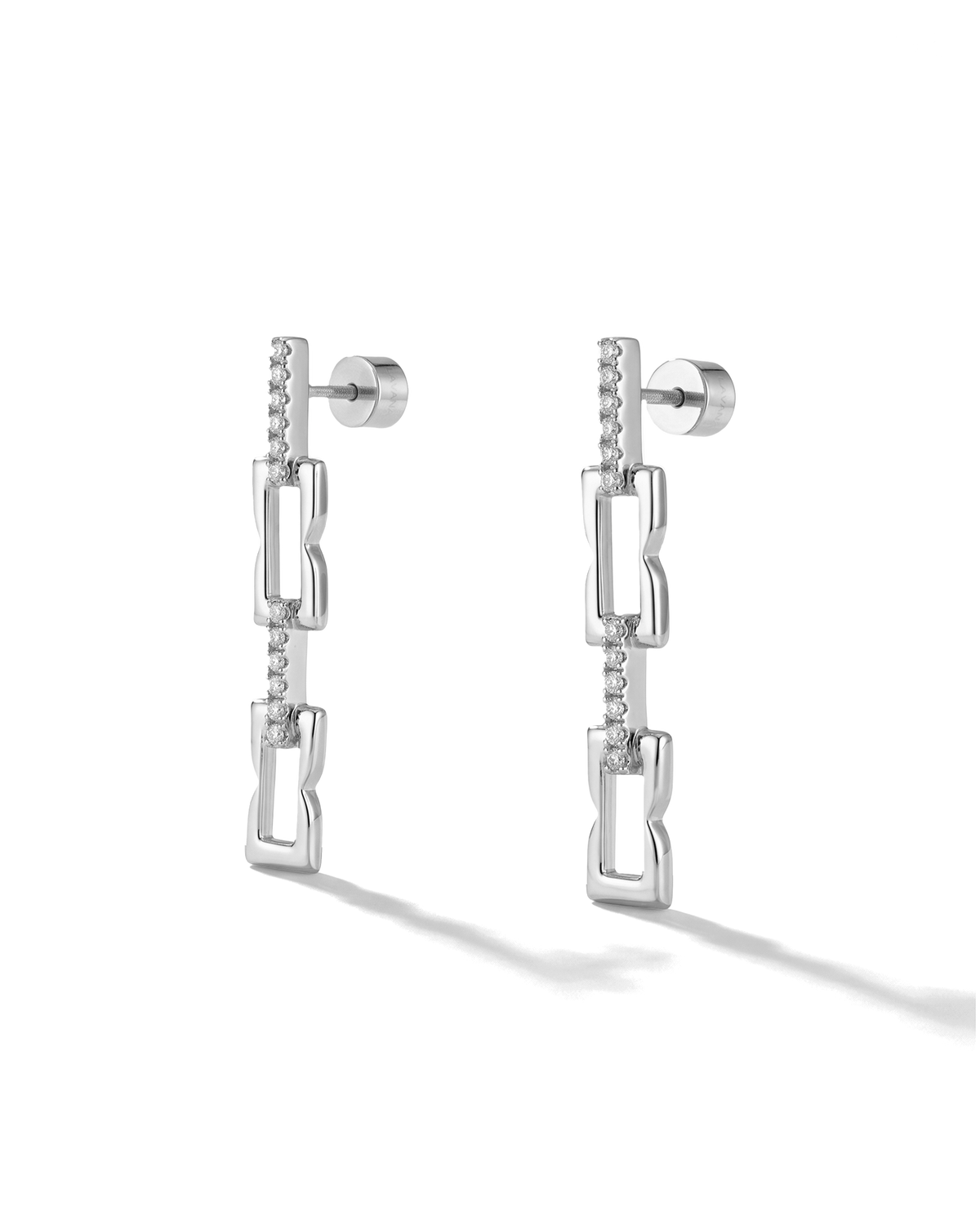 Lavana Signature Silver Diamond Earrings