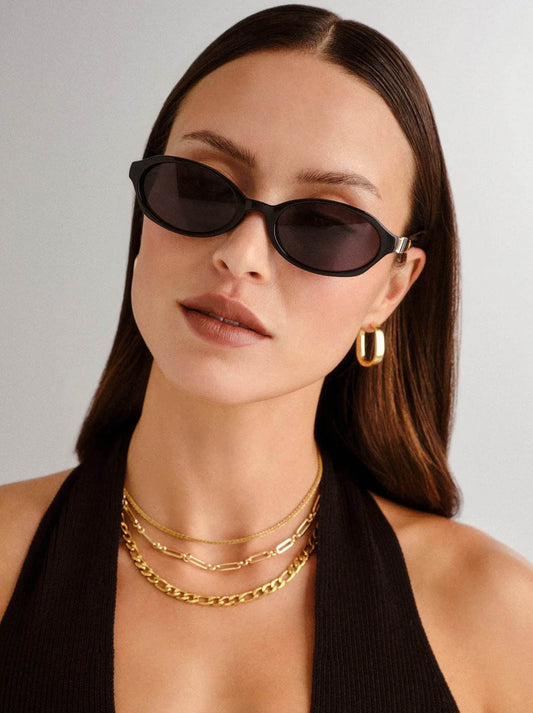 LE SPECS LUNITA SUNGLASSES (Black)