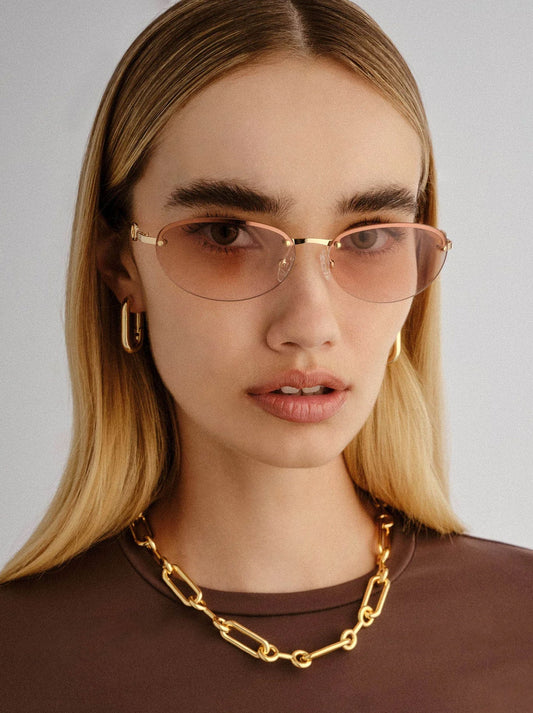 LE SPECS SLINKY SUNGLASSES (Gold)