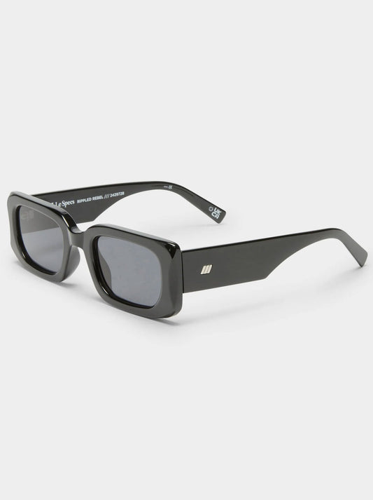 LE SPECS RIPPLED REBEL SUNGLASSES (Black)