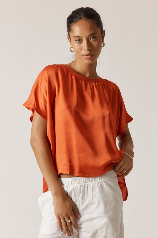 Rubyyaya Bienvenue T-Shirt Plain (Orange)