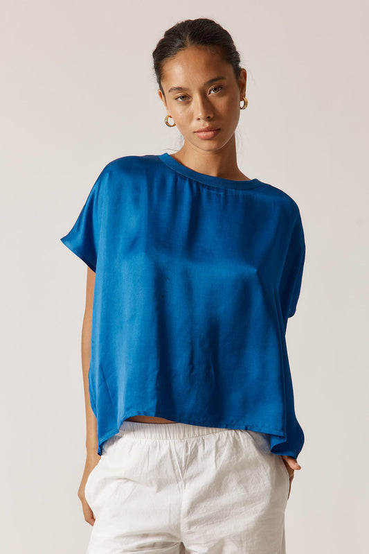 Rubyyaya Bienvenue T-Shirt Plain (Royal)