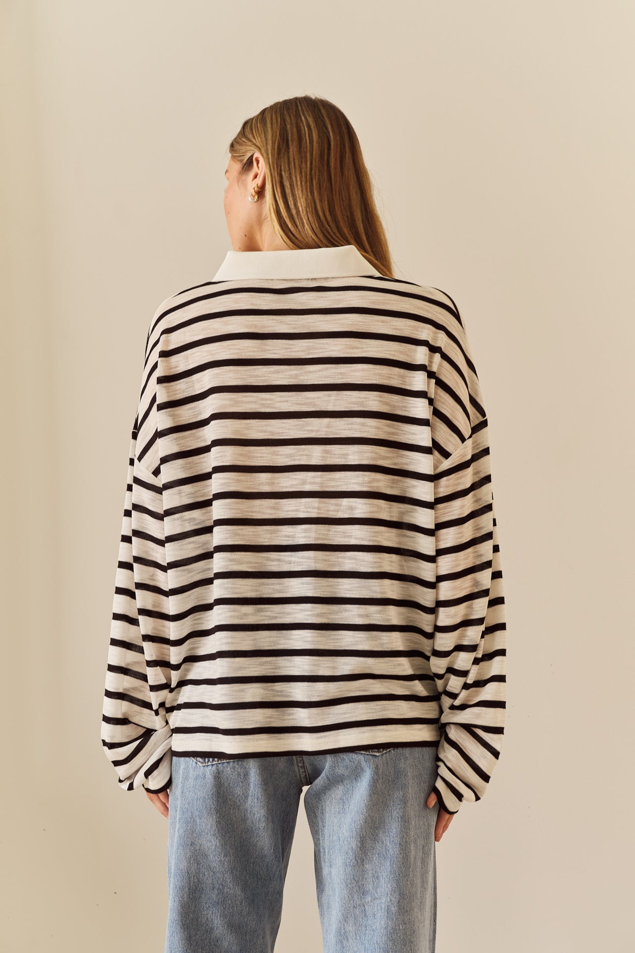 Sass Clothing Tate Rugby Top (White Black)