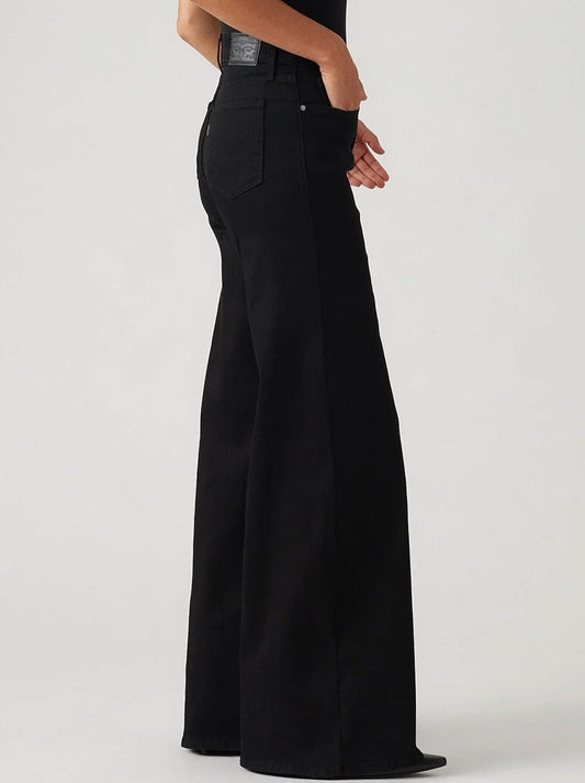 LEVI'S 318 SHAPING WIDE LEG JEAN (Soft Black)