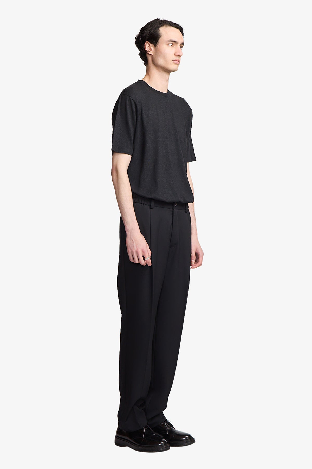 Anthony Squires linen blend tee (Black)