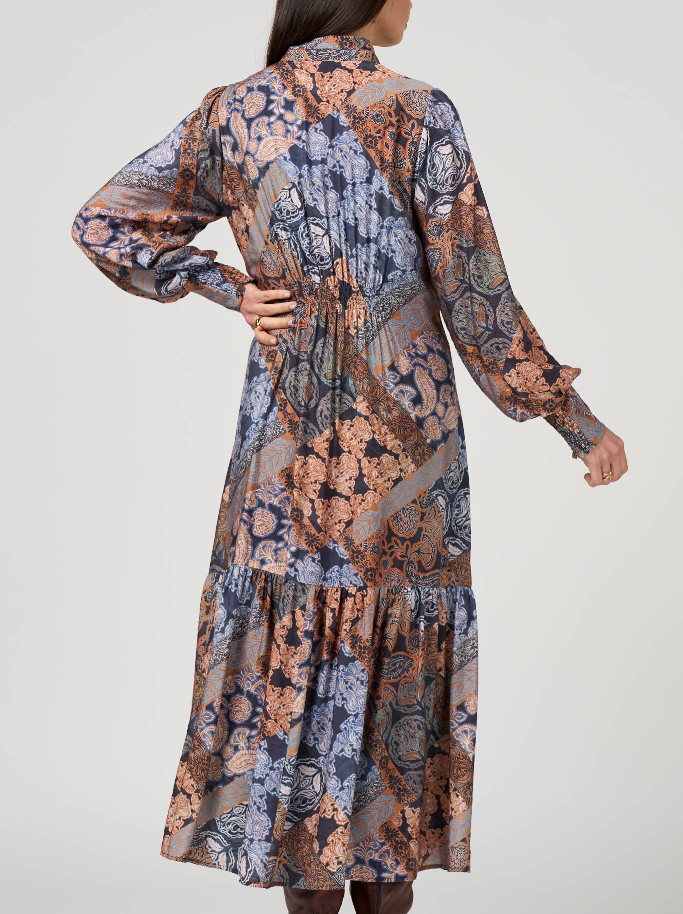 LOOBIE'S STORY BYZANTIUM MIDI DRESS (Indigo)