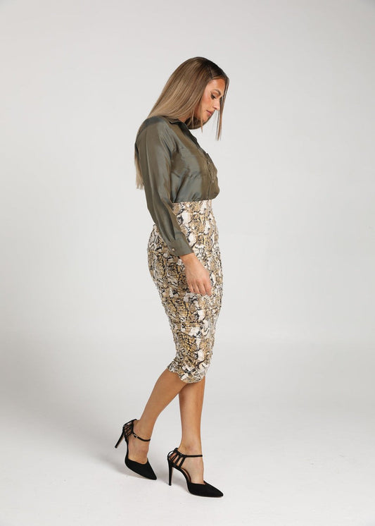 Lou Lou The Silk Long-sleeve Shirt (Combat)
